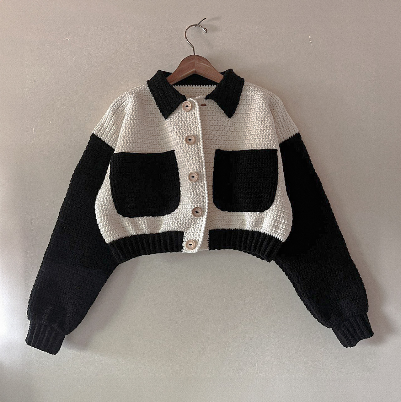 Black & White Knitted Jacket