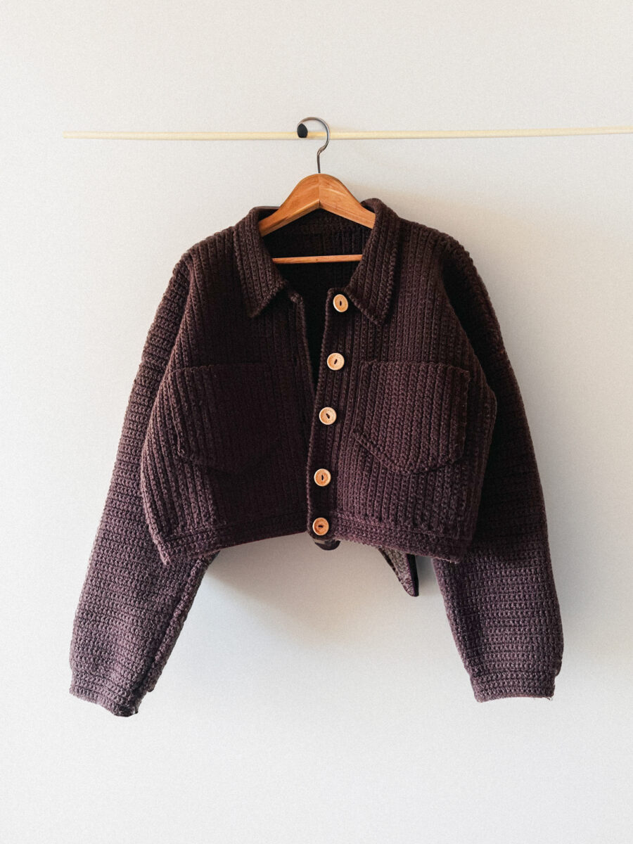 Dark Chocolate Crochet Jacket