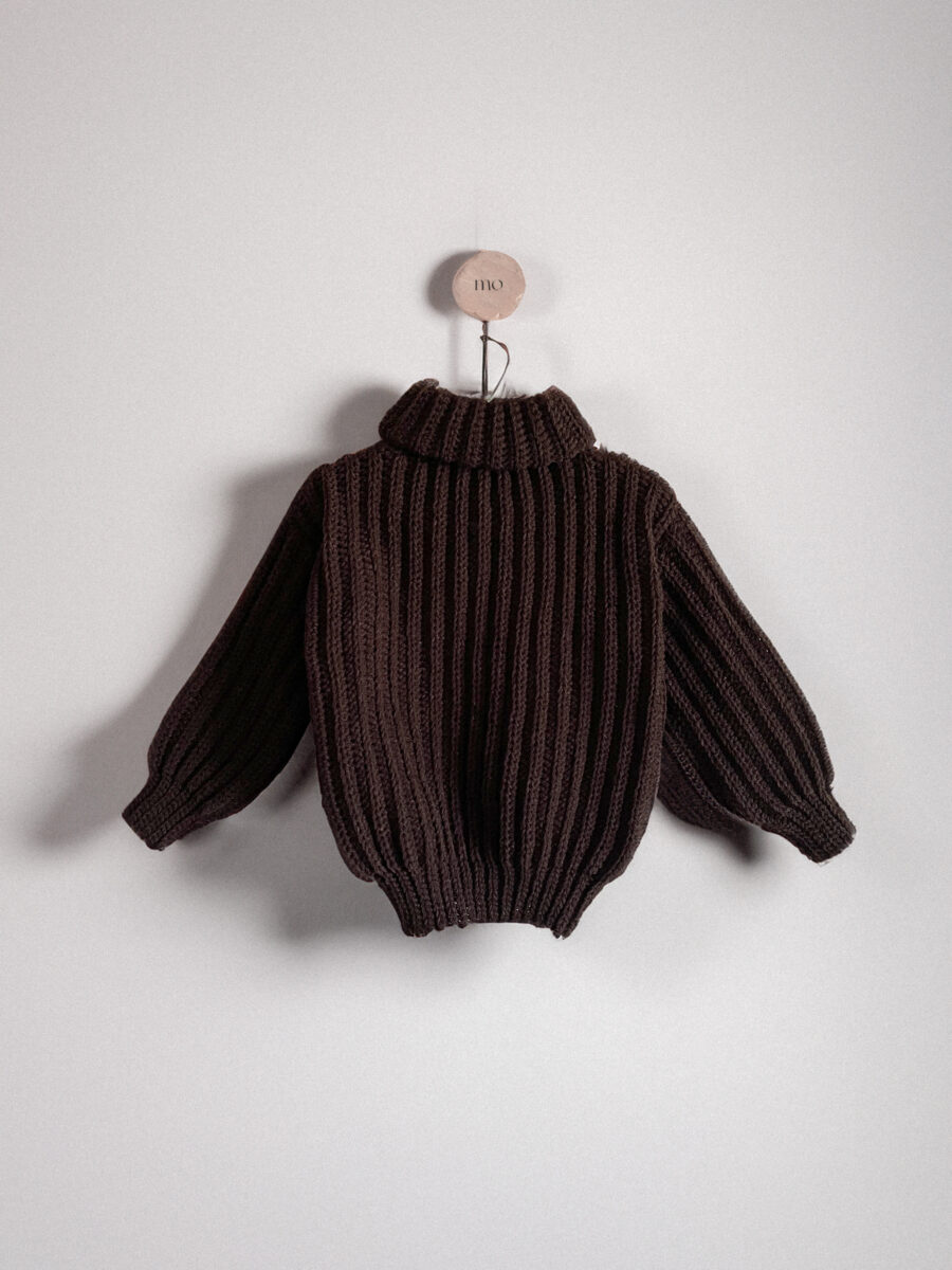 Knitted Chocolate Baby Sweater