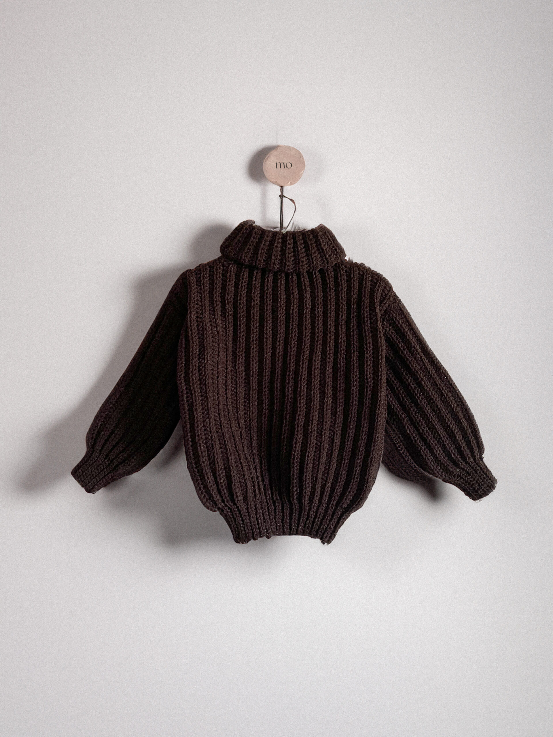 Knitted Chocolate Baby Sweater